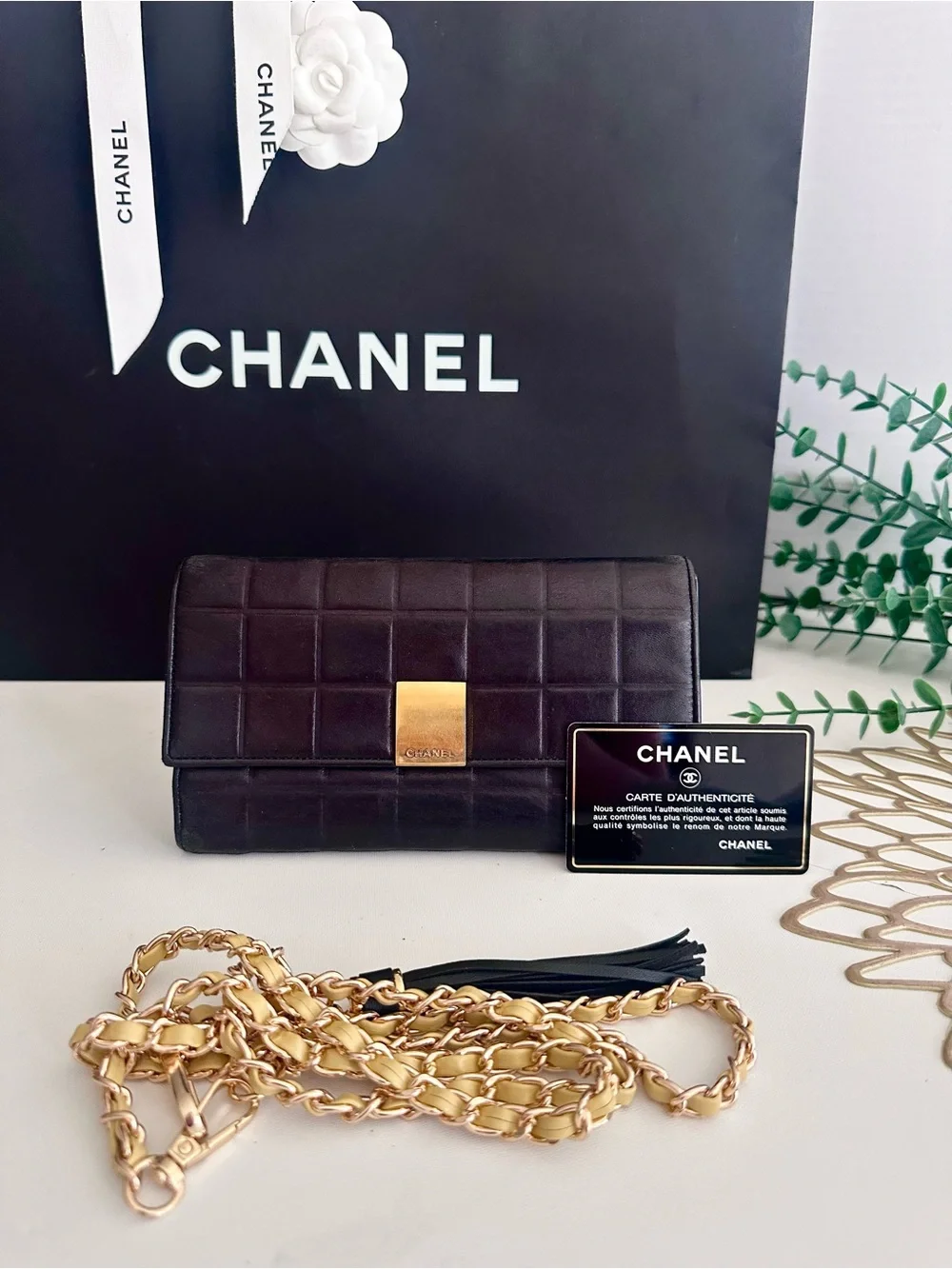 Chanel Chocolate Bar Long Wallet